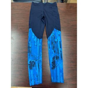 Under Armour Cold Gear Lined Compression Navy and Blue Leggings Size Small